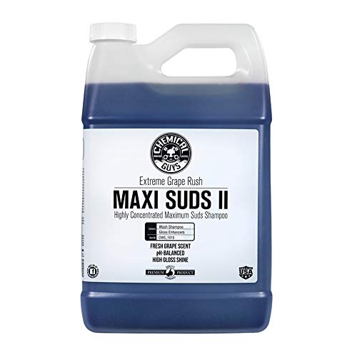 Chemical Guys CWS_1010 Maxi-Suds II Foaming Car Wash Soap (Works with Foam Cannons, Foam Guns or Bucket Washes) Safe for Cars, Trucks, Motorcycles, RVs & More, 128 fl. Oz (1 Gallon), Grape Scent - Image 1