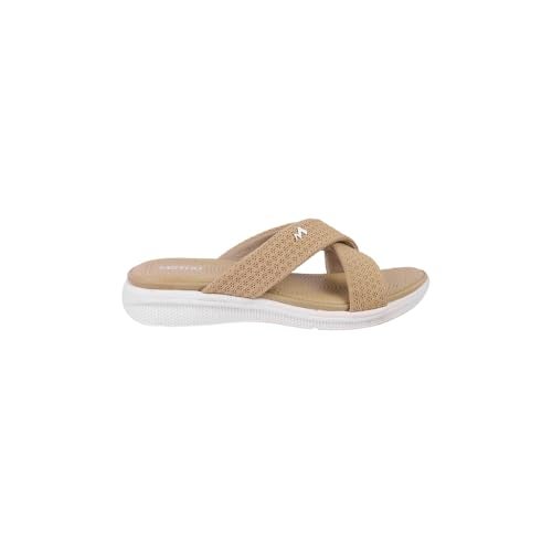 Metro Women Beige Cross Strap Comfort Sandal UK/7 EU/40 (41-249) - Image 4