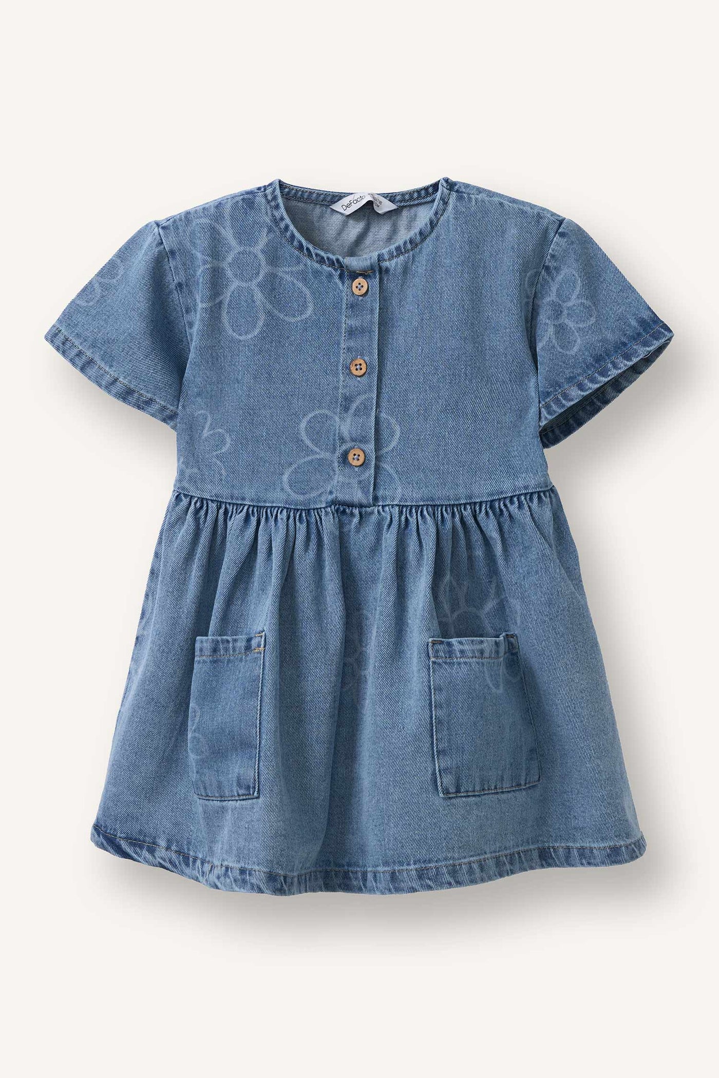 Blue BabyGirl Baby Girl Relax Fit 100% Cotton Short Sleeve Dress Casual