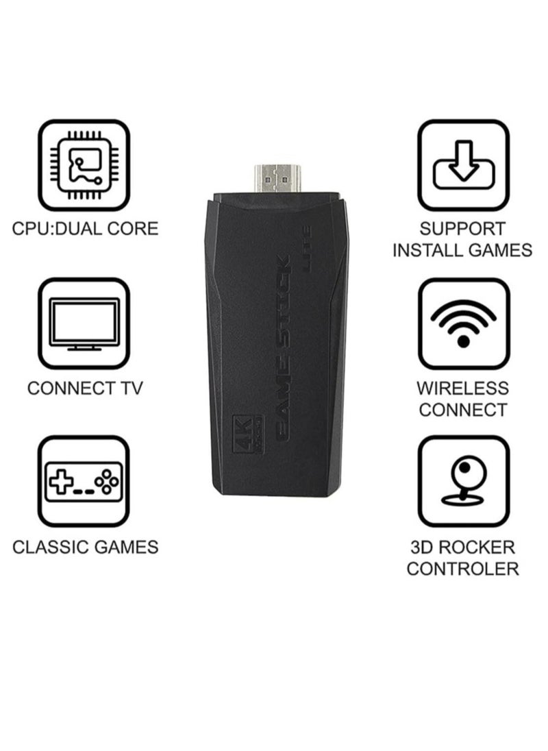 Retro 4K Game Console with Dual Wireless Controllers – 3,500 Built-in Games, 9 Emulators, HDMI Output  - Image 3