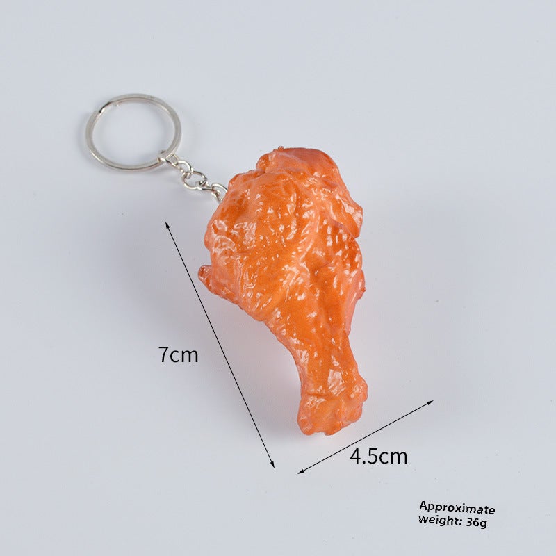 Simulated Fast Food Keychains Toy Food PropsOrleans chicken leg keychain Orleans chicken leg keychain