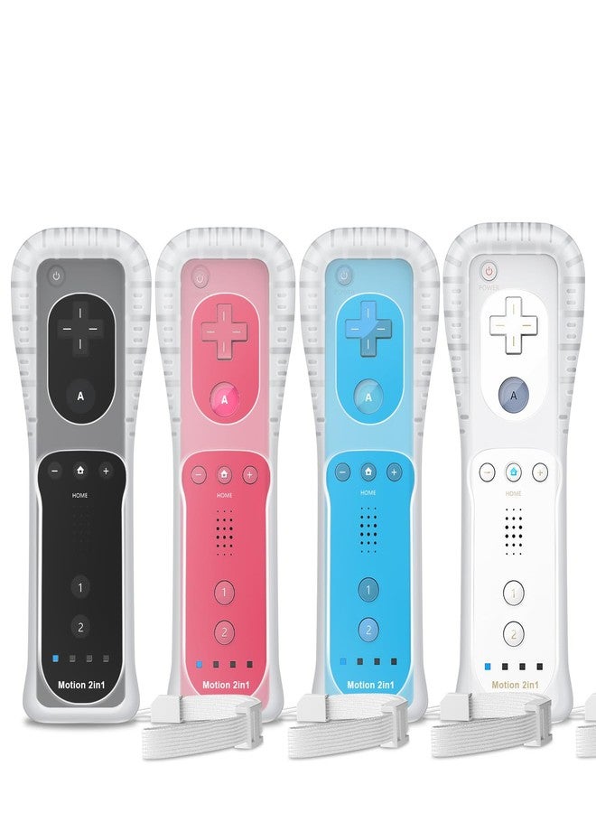 Gamrombo Wii Controller, Wii Remote Controller, Support Speaker and Dual Vibration Compatible with Nintendo Wii/Wii U, 4 Pack - Image 1