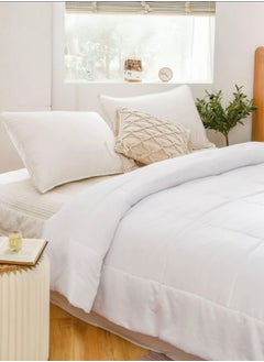 LUNA Home Basic All-Season Comforter, Duvet Comforter All-Season, White, Select size.  - Image 2