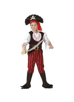 Brain Giggles Brain Giggles Pirate Boy Costume Fancy Role Play Dress for Kids Girl Horror Themed Party - Large 