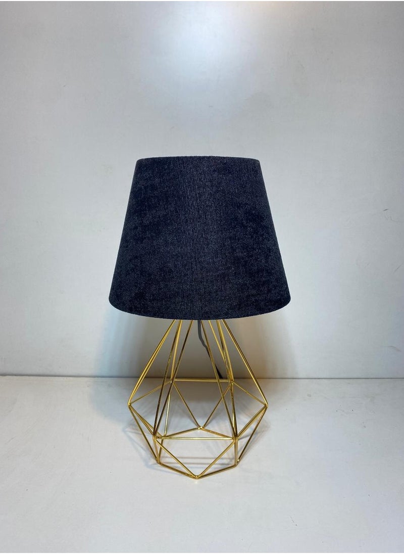 El Rawda Lighting - Distinctive And Elegant Table Lamp Shade With A Unique Fabric Shade And Black Metal - Image 1