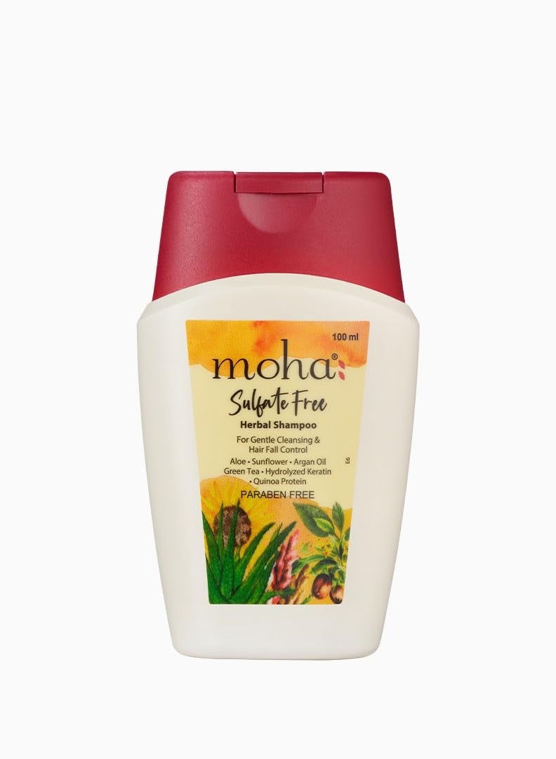 moha  Sulfate-Free Herbal Hair Shampoo 100 ML Mild Shampoo For Daily Use For All Hair Types With Goodness of Proven Herbs For Gentle Hair Cleansing and Hair-Fall Control - Image 1
