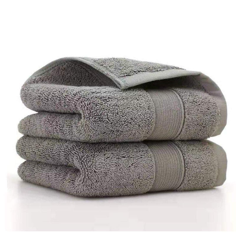 Lchkrep Bathroom Hand Towels 14x30 inch Home Soft 100 Cotton Super Soft Highly Absorbent Hand Towels for Bath Hand Face Gym and Spa Gray2 Pack