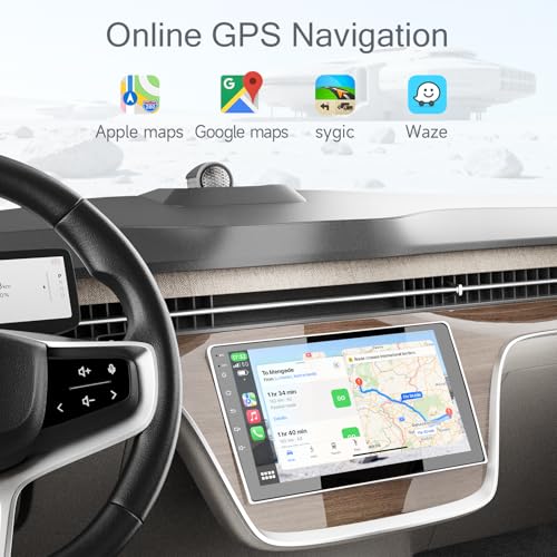 Haudio 9 Inch Double Din Car Stereo with Wireless CarPlay & Android Auto, GPS Navigation, Backup Camera, Universal Fit for Most Cars - Image 4