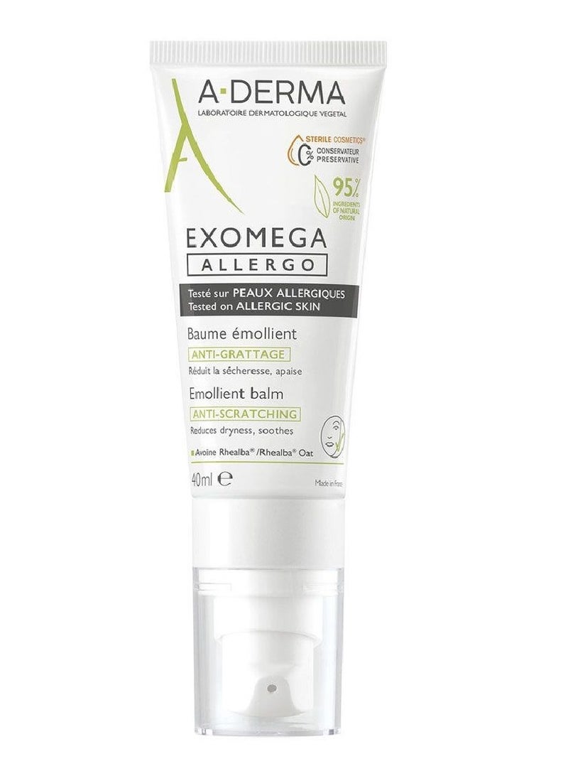 ADERMA A Derma Exomega Allergo Emollient Balm 40ml  - Image 1