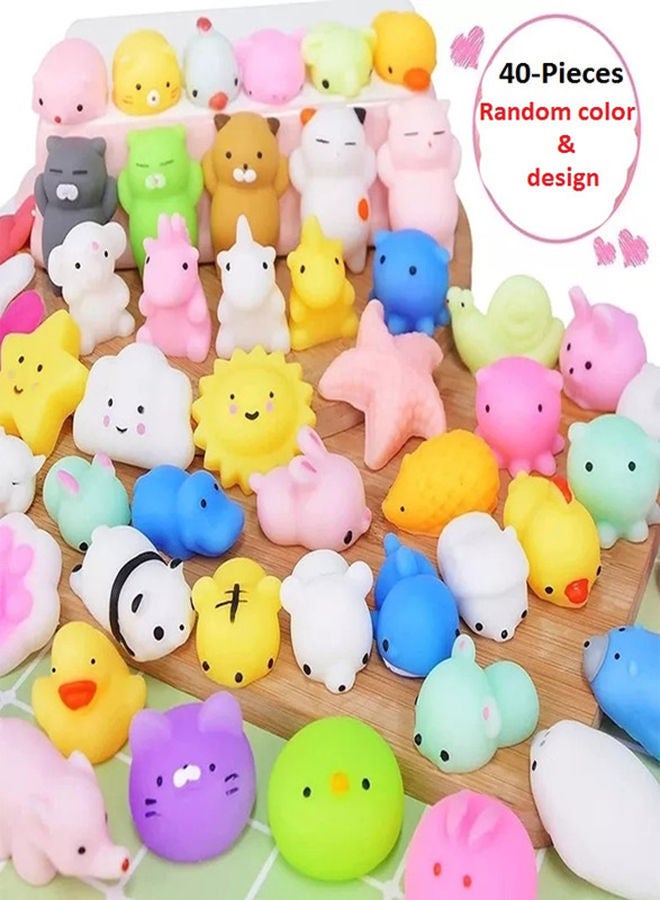 NIBEMINENT 40 Pieces Decompression Animal Toy 4 x 3.4 2.5cm - Image 1