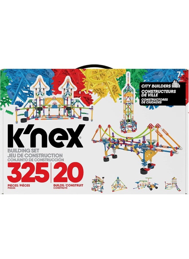Basic Fun KNEX City Builders – 325-Piece Building Set/20 Models for Kids  - Image 1