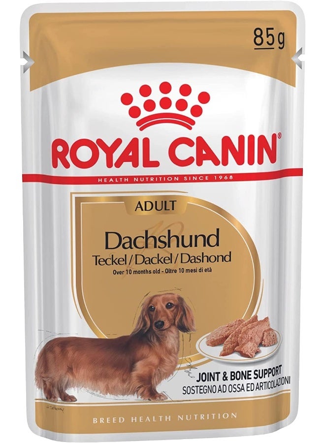 Royal Canin BHN Dachshund Adult Wet Food Pouches Box of 12x85g Breed Health Nutrition Dog Food - Image 2