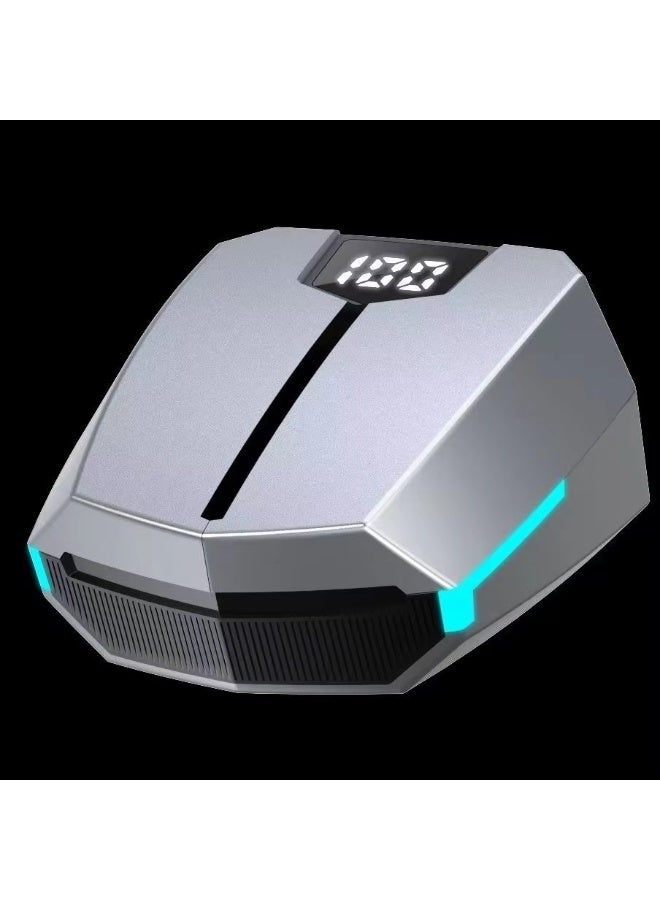 سماعات أذن لاسلكية للألعاب، سماعات ألعاب ذات زمن استجابة منخفض، سماعات بلوتوث V5.3 مع علبة شحن، إلغاء الضوضاء، ألعاب ستيريو لاسلكية حقيقية ووضع الموسيقى للمنزل في الهواء الطلق، رمادي - Image 3