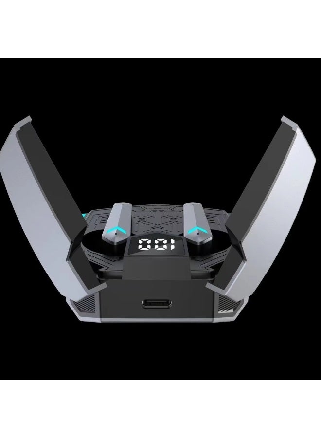 سماعات أذن لاسلكية للألعاب، سماعات ألعاب ذات زمن استجابة منخفض، سماعات بلوتوث V5.3 مع علبة شحن، إلغاء الضوضاء، ألعاب ستيريو لاسلكية حقيقية ووضع الموسيقى للمنزل في الهواء الطلق، رمادي - Image 2