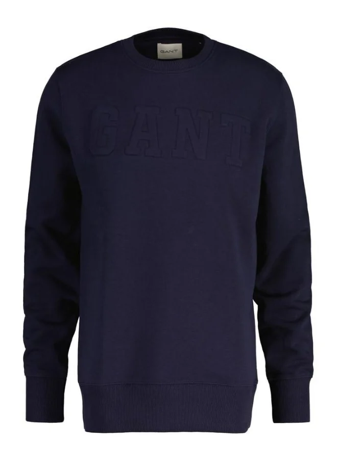 GANT Gant Embossed Crew Neck Sweatshirt