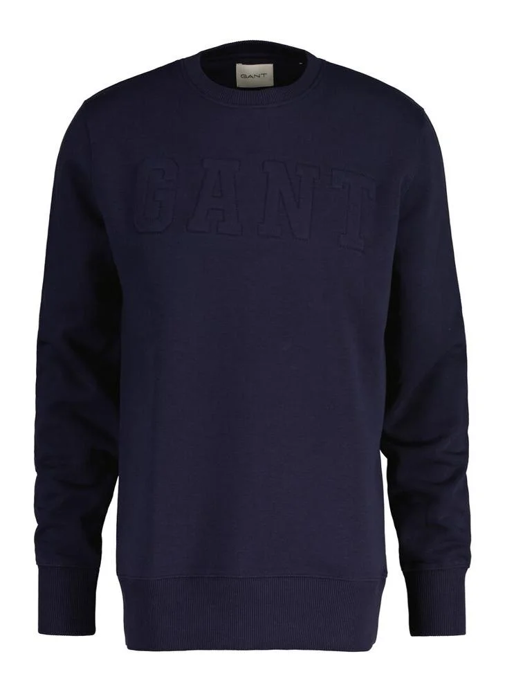 GANT Gant Embossed Crew Neck Sweatshirt