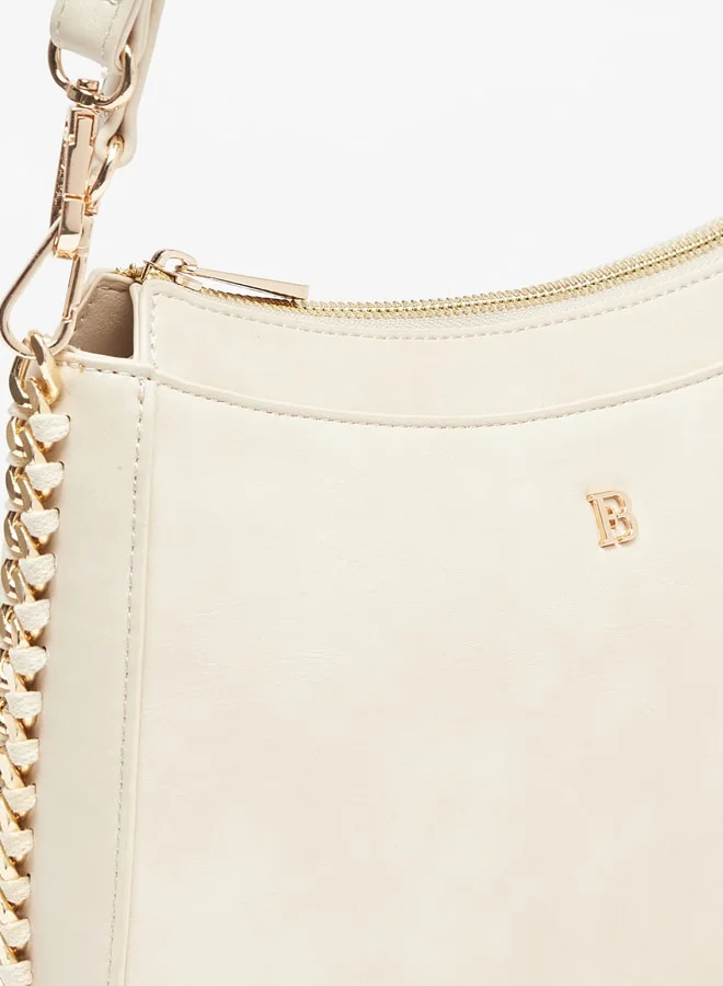 Flora Bella By Shoexpress Women's Solid Shoulder Bag with Zip Closure