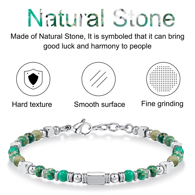 SIUMAL Beaded Bracelets for Women - Silver and Gold Boho Bracelets, Trendy Jewelry Gifts for Lover, Mom, Friends - Image 4