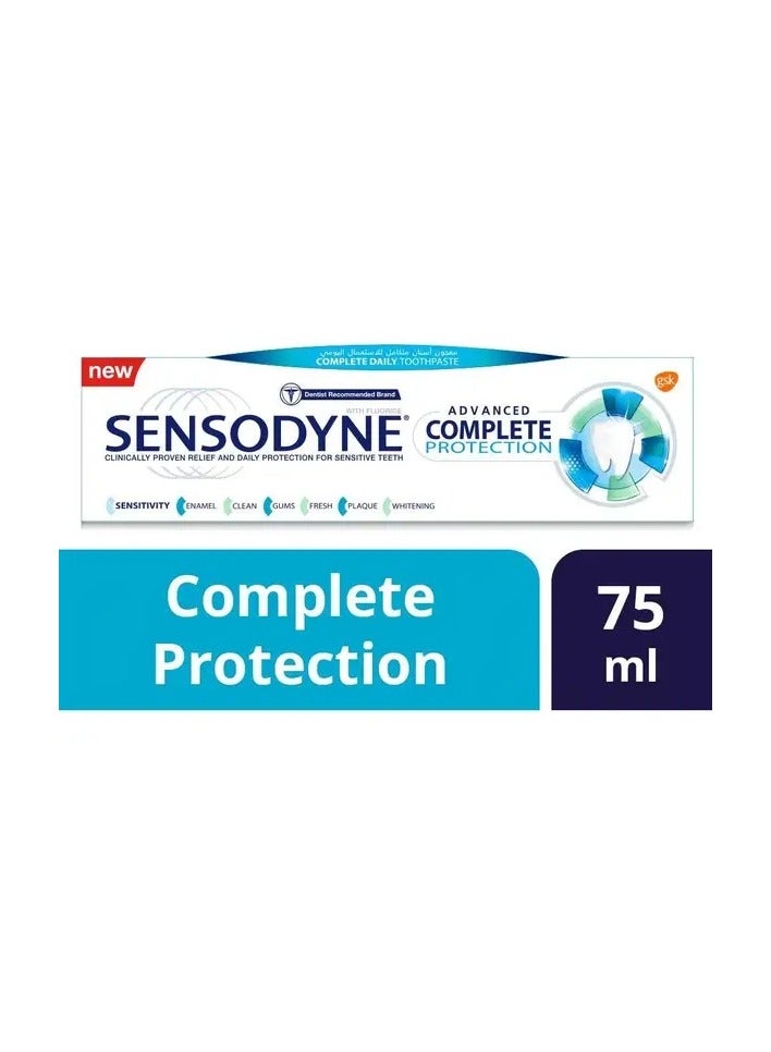 Sensodyne toothpaste advanced complete protection whitening 75ml
