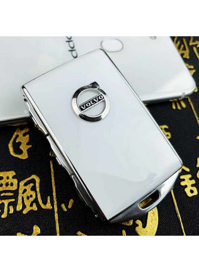 Volvo Genuine leather car key protective case suitable for Volvo xc40xc60xc90s60s90 car key shell case - Image 1