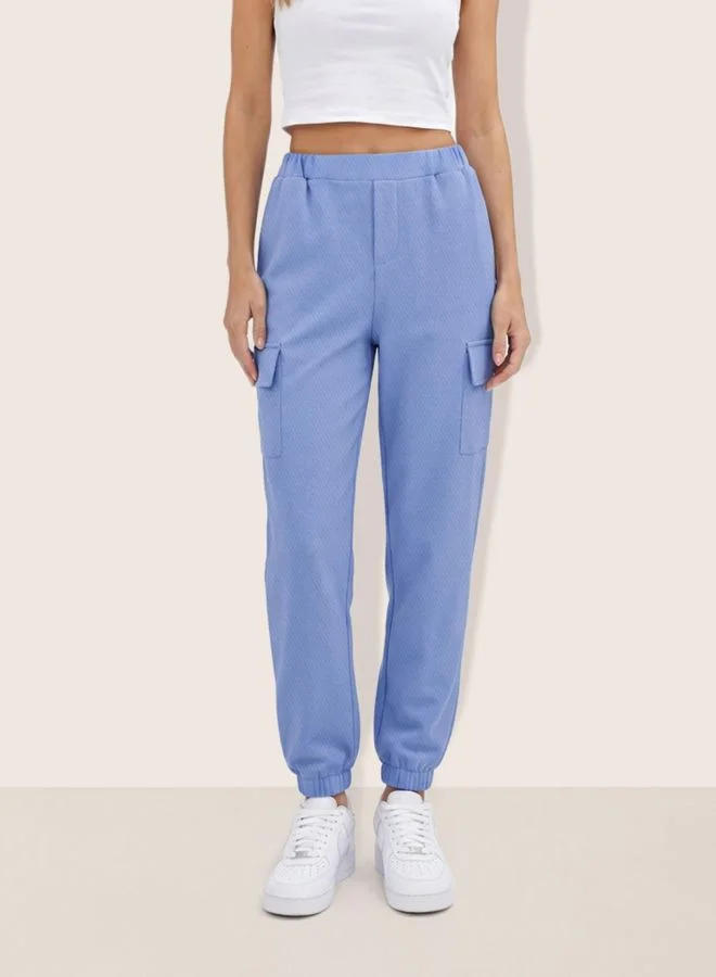 Women Relaxed Fit Solid High Rise Joggers