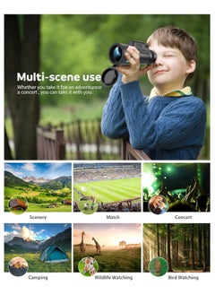 Generic 12x50 High-Power Monocular Telescope with Smartphone Tripod and Portable Bag - Perfect for Bird Watching, Hunting, Hiking, and Camping with BAK4 Prism & FMC Lens Technology for Enhanced Vision.  - Image 5
