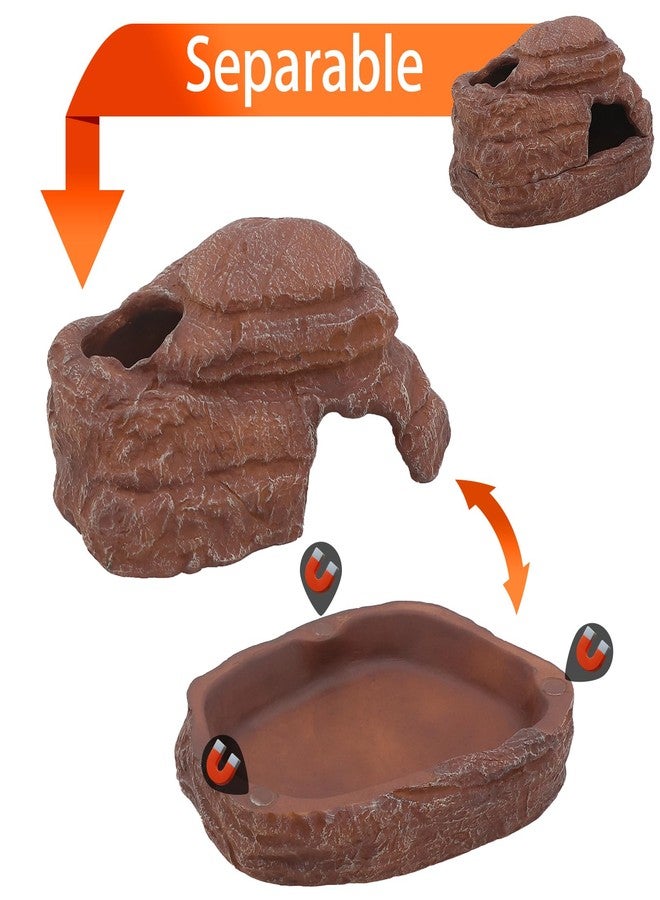 AQUA KT Reptile Hide and Cave Hideout for Leopard Crested Gecko Ball Python Lizard Bearded Dragon Snake Amphibians Hiding Place Terrarium Habitat Decoration - Image 5