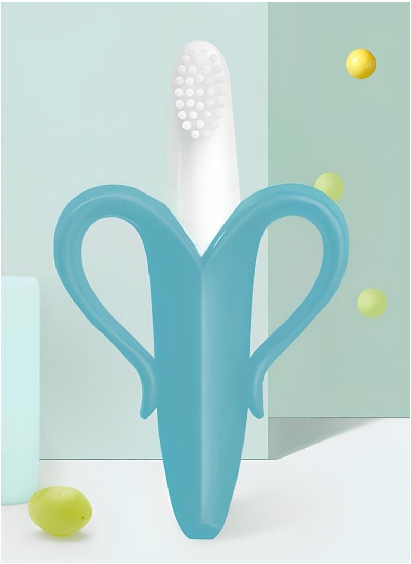 General - Packaged Silicone Banana Toothbrush - Blue - Image 1