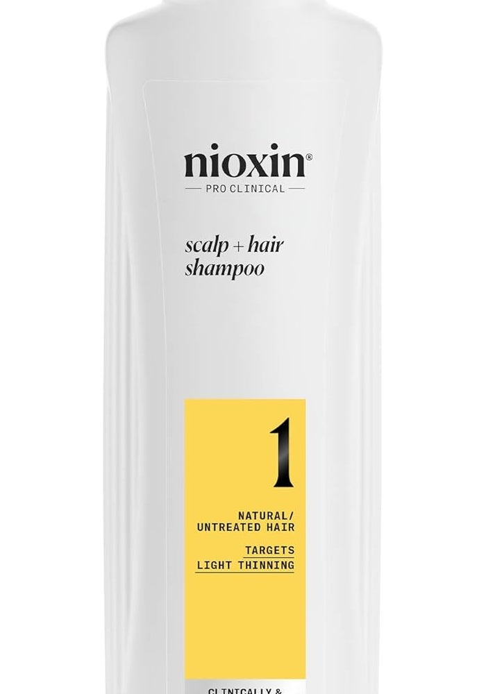 Nioxin Scalp + Hair Thickening System 1 Shampoo for Natural Hair with Light Thinning - 10.1 fl oz - Image 1
