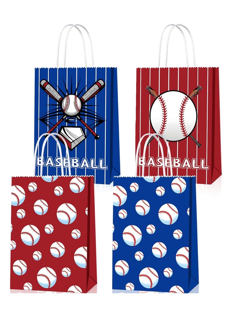 Zikra 16Pcs Party Bags Baseball Gift Bags Baseball Goodie Bags Baseball Birthday Party Supplies Baseball Theme Party Supplies with Handle Baseball Treat Bags Baseball Favor Bags - Image 1