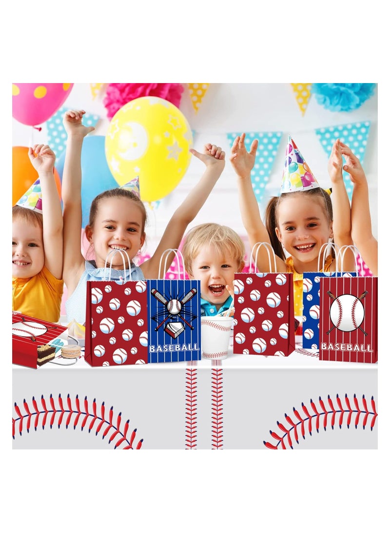 Zikra 16Pcs Party Bags Baseball Gift Bags Baseball Goodie Bags Baseball Birthday Party Supplies Baseball Theme Party Supplies with Handle Baseball Treat Bags Baseball Favor Bags - Image 4