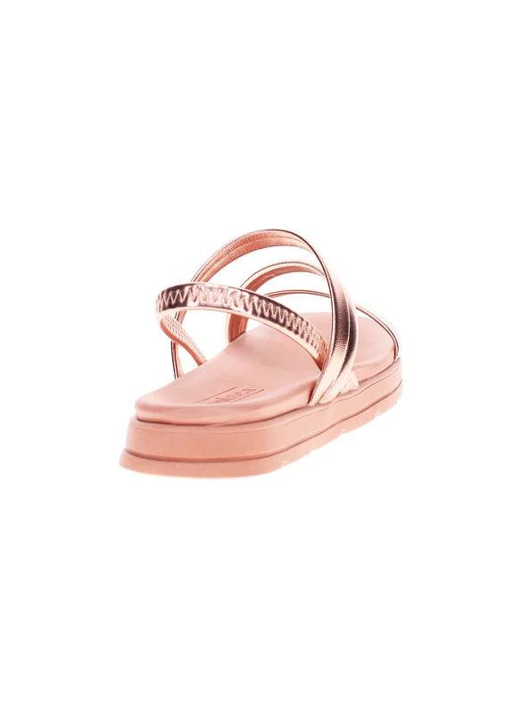 MOLECA Moleca Ladies Flat Sandals Gold | Made In Brazil