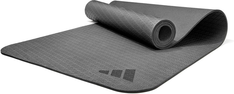 Adidas Yoga Mat 6mm Black Lightweight Non-Slip Mat for Yoga, Pilates & Core Exercises - Image 1