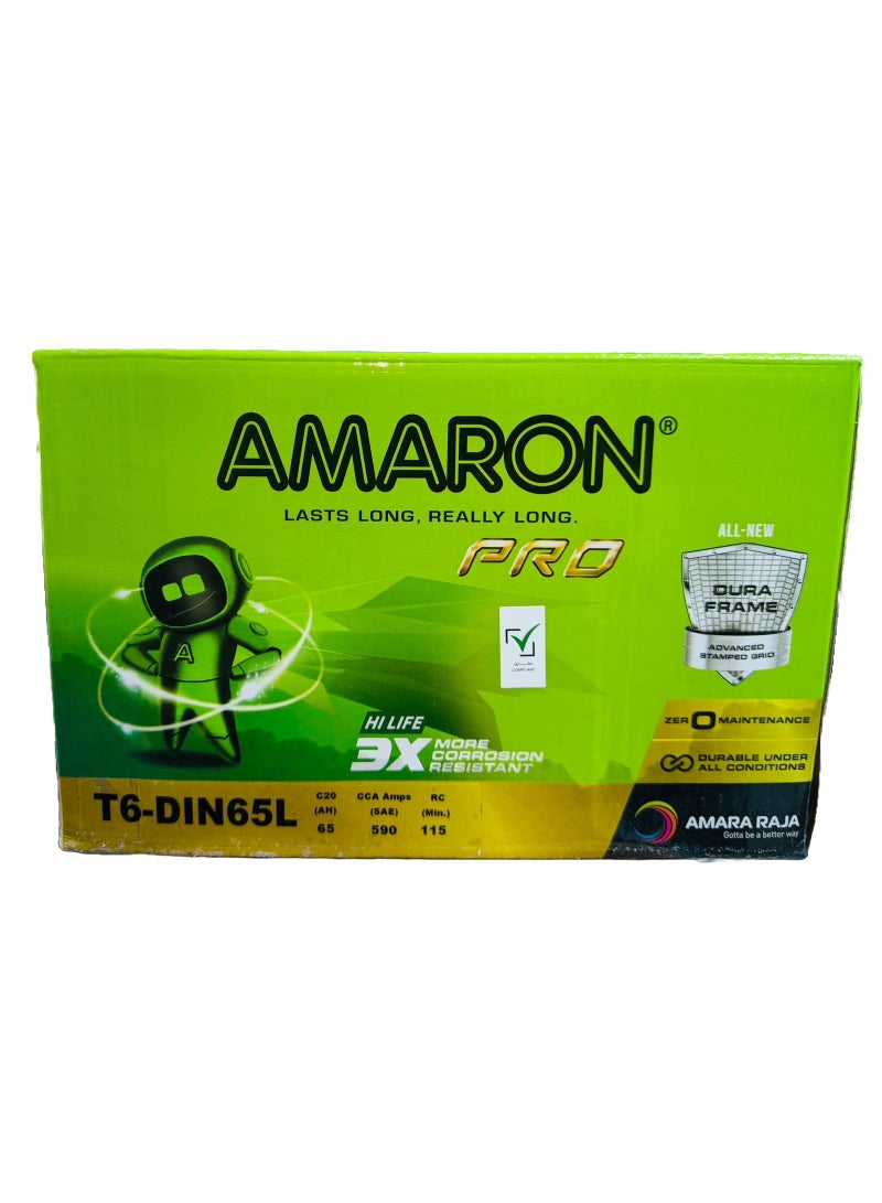 Amaron Car Battery 12V 65AH DIN65L/T6 ( Fortuner 2016~`) - Image 2