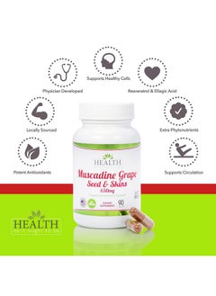 Health As It Ought To Be Health As It Ought To Be Muscadine Grape Seed & Skins 650 mg Supplement | Physician Formulated Powerful Antioxidant Support Beyond The Average Grape | 90 Capsules  - Image 4