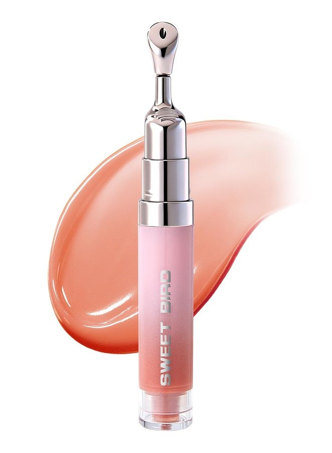 URQT Peptide Brightening Lip Serum for Fuller Looking Lips, Hydrating Plumping Lip Oil, Smooth Lip Lines & Enhance Natural Pink Tone, Cooling Metal Applicator, Glassy Juicy Lips Makeup (04#BABY PINK - Image 1