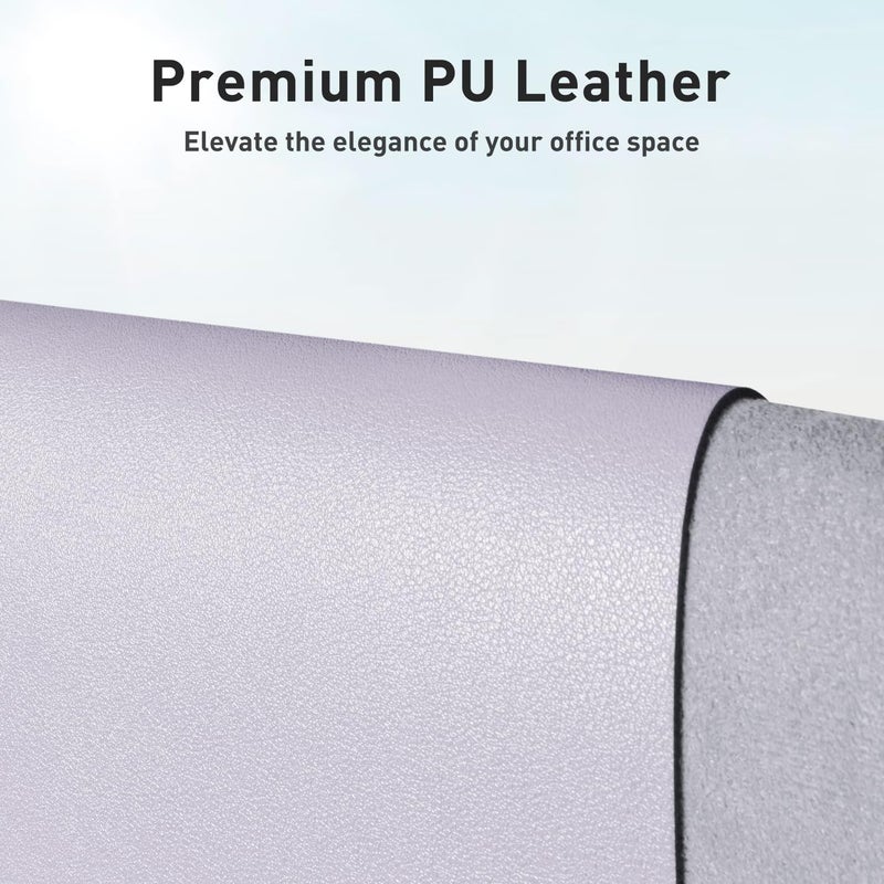 Aothia Large PU Leather Desk Pad Protector â€“ Non-Slip Mouse Pad & Writing Mat for Office/Home, Waterproof, Easy to Clean (Soft Lavender, 23.6" x 13.7") - Image 2
