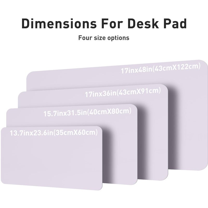Aothia Large PU Leather Desk Pad Protector â€“ Non-Slip Mouse Pad & Writing Mat for Office/Home, Waterproof, Easy to Clean (Soft Lavender, 23.6" x 13.7") - Image 5