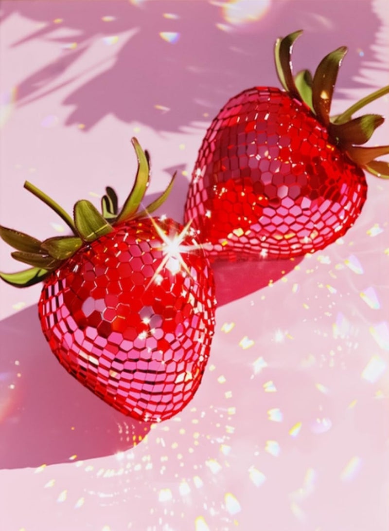 AIBOERL Strawberry Diamond Art Kits for Adults,Strawberry 5D Diamond Painting Kits for Adults Beginners,DIY Full Round Drill Diamond Dot Painting Gem Art Kits for Adult, Home Wall Decor 12x16Inch - Image 1