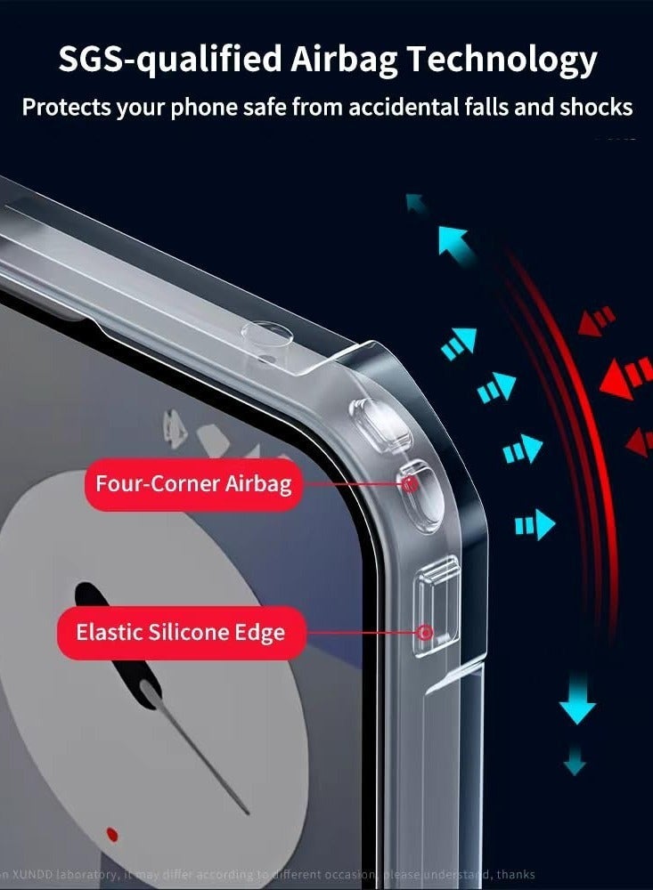 XUNDD Clear Case for Nothing Phone 3A Pro | Premium Rugged | Durable Shock-absorbing Frame | Black Border | Thermoplastic Polyurethane | Airbag Anti-drop Protection - Clear - Image 4