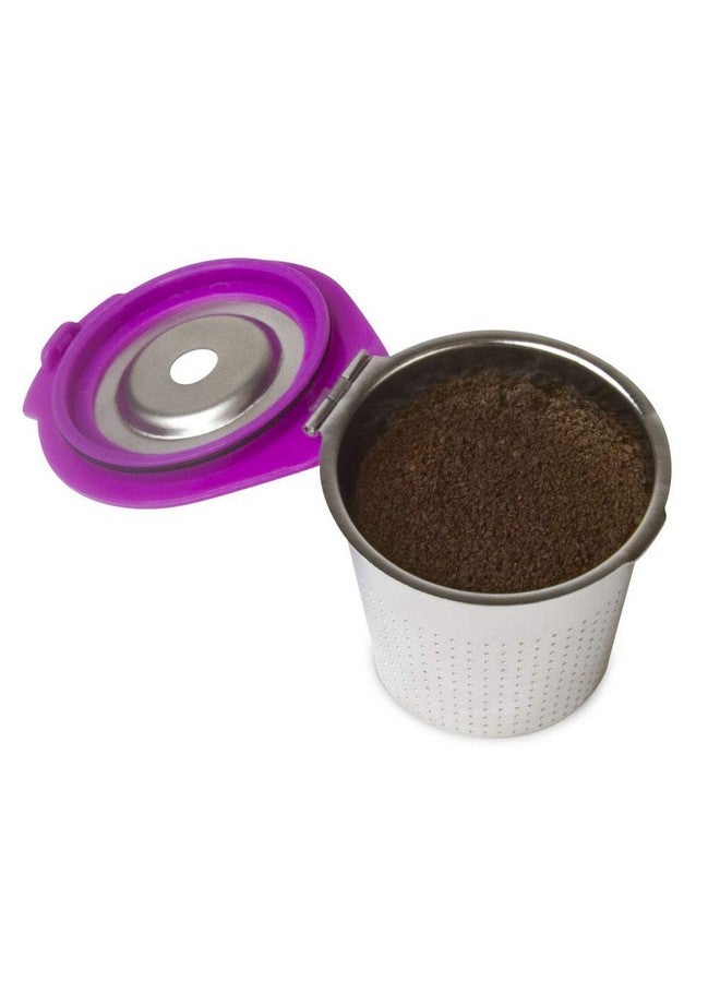 بيرفيكت بود كوب قهوة قابل لإعادة الاستخدام من الفولاذ المقاوم للصدأ من كافيه فلو، قطعتين من بيرفكت بود - كوب كبسولة قابل لإعادة التعبئة مع فلتر قهوة معدني لآلات كيوريج 1.0، كيوريج 2.0، كيه-ديو، كيه-ميني، وموديلات مختارة (انظر جدول التوافق الكامل) - Image 1