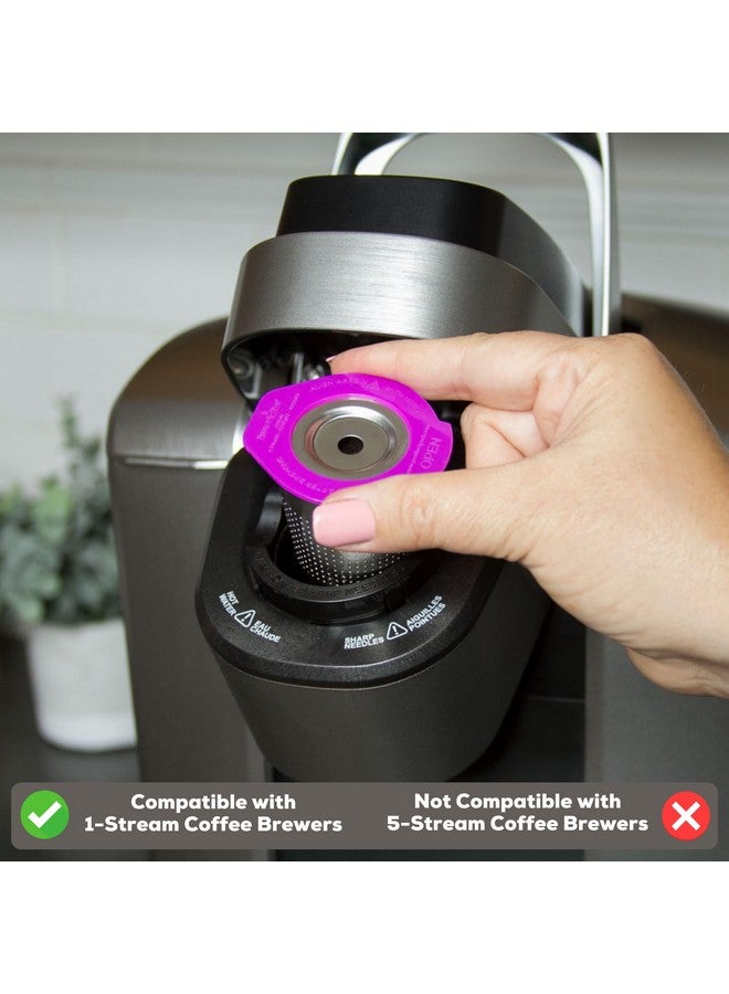 بيرفيكت بود كوب قهوة قابل لإعادة الاستخدام من الفولاذ المقاوم للصدأ من كافيه فلو، قطعتين من بيرفكت بود - كوب كبسولة قابل لإعادة التعبئة مع فلتر قهوة معدني لآلات كيوريج 1.0، كيوريج 2.0، كيه-ديو، كيه-ميني، وموديلات مختارة (انظر جدول التوافق الكامل) - Image 3