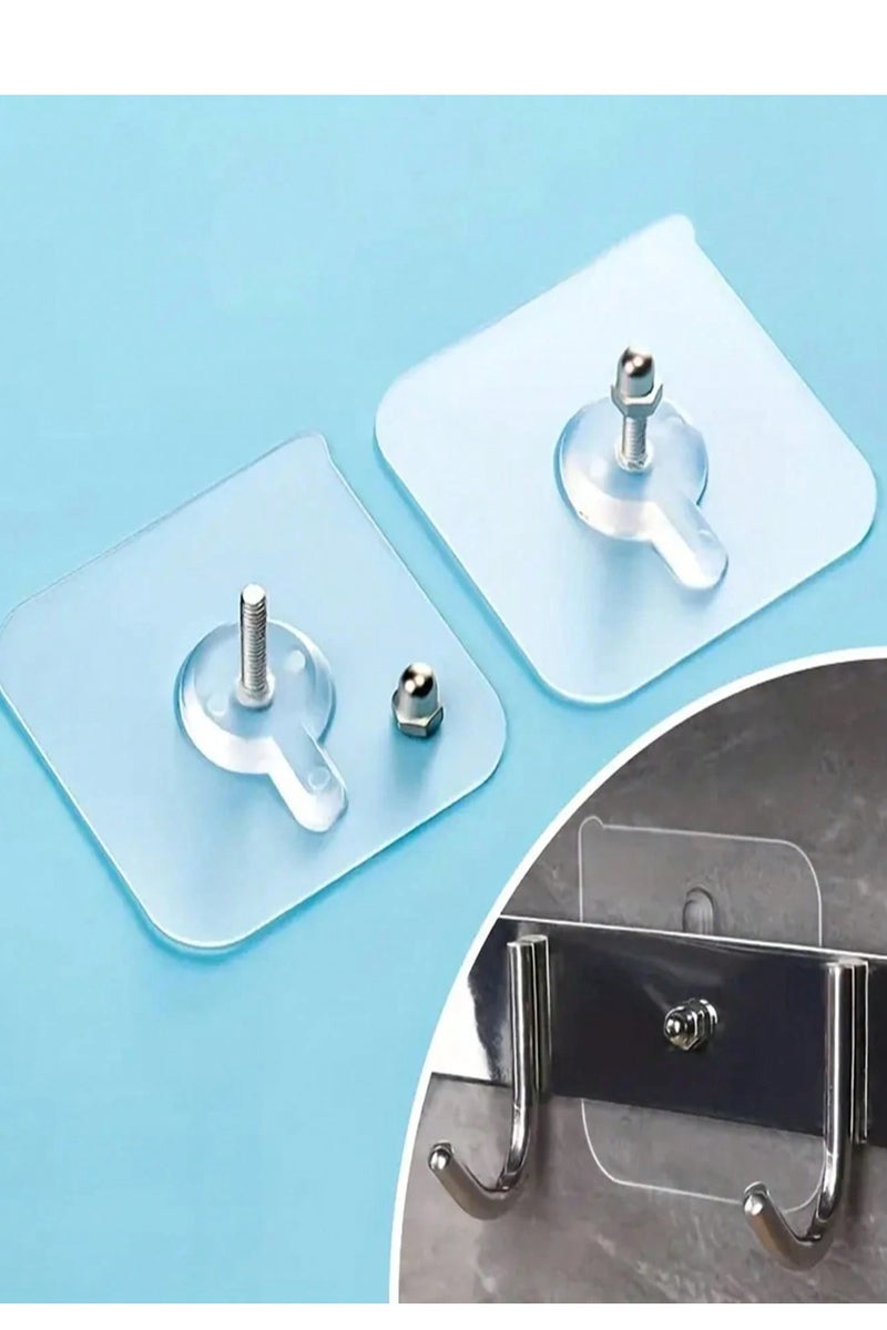 10-Piece Adhesive Wall Hooks – Heavy-Duty Decorative Mounting Nails, Strong Wall Stickers for Hanging Pictures and Multi-Purpose Use - Image 2