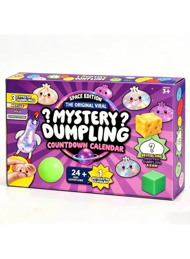 24 Days Mystery Dumpling Countdown Calendar, Squeeze Sensory Fidget Toy Set, Advent Calendar with Cute Squishy Toys for Kids 3+, Perfect Party u0026 Holiday Gift - Image 1