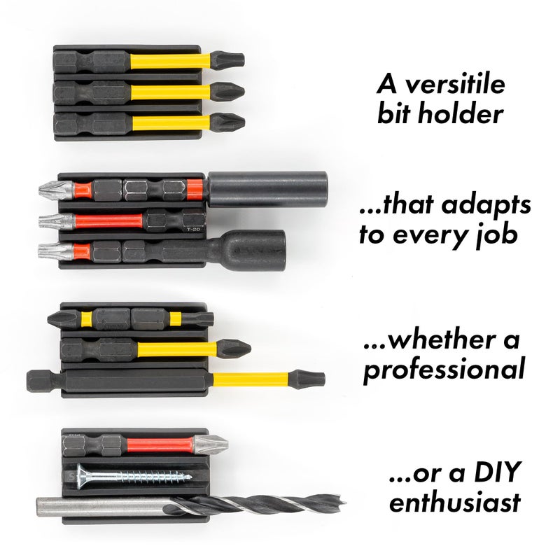 Simon Tools Magnetic Bit Holder for Impact Drivers and Drills - Super Strong Adhesive - Drill Accessory That Fits Most drills: Dewalt, Makita, Klein, Bosch and Milwaukee Bit Holder - Image 3