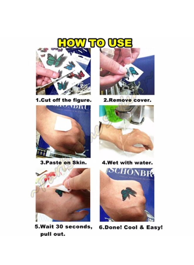 خيشة ملصق تاتو مؤقت عصري مقاوم للماء - Image 3