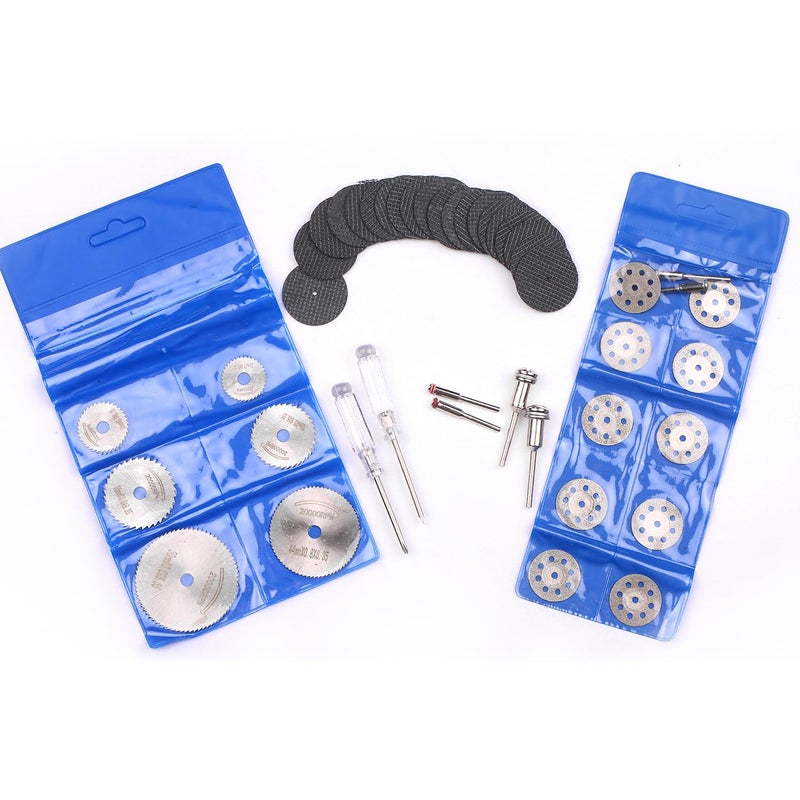 Eacam 45pcs Mini Circular Saw Blade Cutting Disc Set Grinding Wheel Disc Cut-Off Wheels Cutting Discs for Rotary Tool with Transparent Storage Case Electric Grinding Accessories for Cutting Grooving Local & cross border ship compatible - Image 4