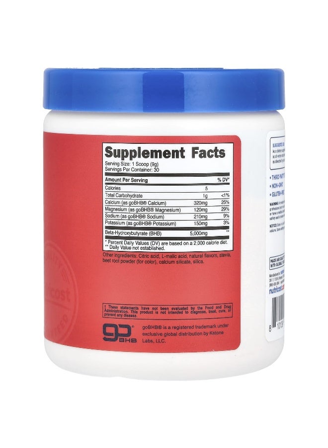 Nutricost نوتريكوست، أملاح BHB، goBHB®، نكهة فواكه، 9.3 أونصة (261 غ)  - Image 2