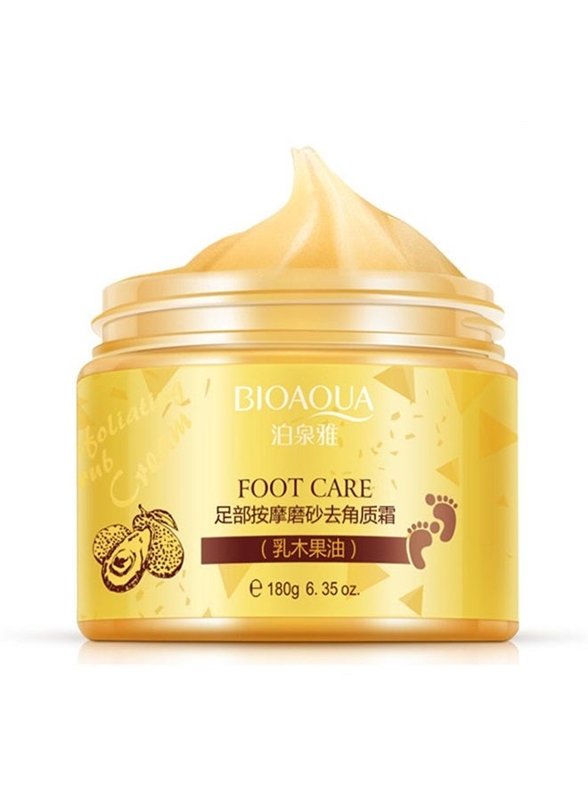 BIOAQUA Foot Care Herbal Massage Scrub-Exfoliating Cream Cleansing Delicate Feet Skin Shea Oil Natural Extracts 180g - Image 1
