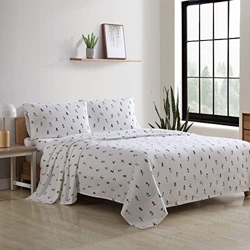 Eddie Bauer - Full Sheets, Cotton Flannel Bedding Set, Brushed for Extra Softness, Cozy Home Decor (Ski Slope, Full) - Image 3